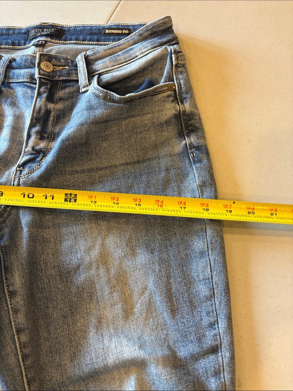 Judy Blue Boyfriend Fit Jeans Size 5/27 Medium Wash Relaxed Denim - Picture 9 of 9